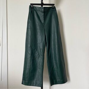 Ann Taylor Green Faux Leather Pants
